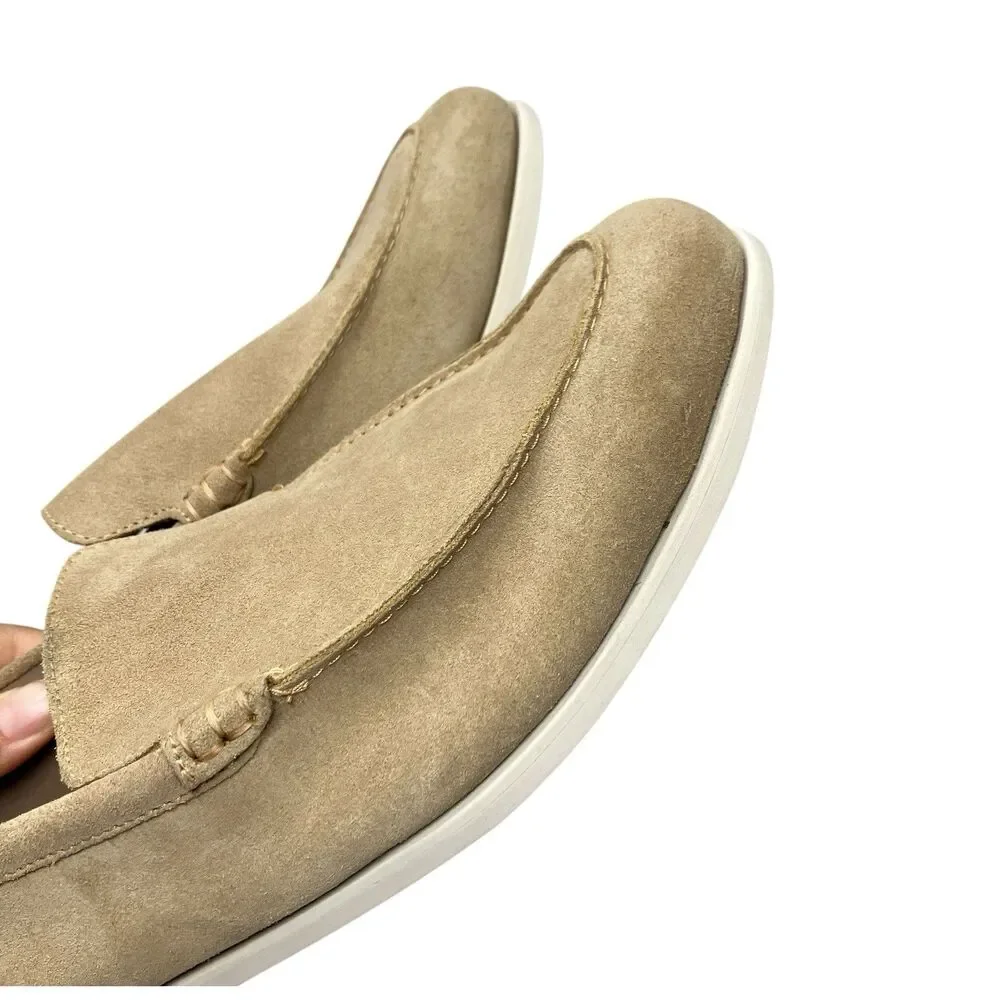 J Crew Venetian Loafers Mens Tan Suede Slip On Driving Casual Shoes Resort